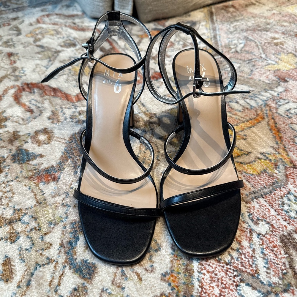 Elegant Black Strappy Heels